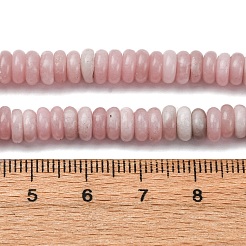 天然石ピンクオパールビーズ連売り  ロンデル  6x2mm  穴：0.8mm  約140~150個/連  15.16~15.35インチ（38.5~39cm）&nbsp;G-L624-H06-6x2mm