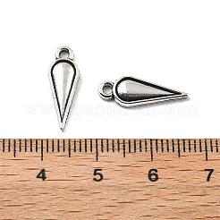 合金のチベット風チャーム  ティアドロップ  アンティークシルバー  16.5x6x2mm  穴：1.5mm&nbsp;PALLOY-V007-02AS