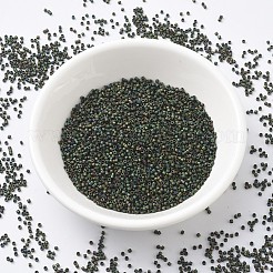 MIYUKIデリカビーズ  シリンダー  日本製シードビーズ  11/0  （db0327)マットメタリックダークグリーンアイリス  1.3x1.6mm  穴：0.8mm  約2000個/10g&nbsp;X-SEED-J020-DB0327