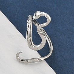 女性用304ステンレススチールオープンカフリング  ヘビ  ステンレス鋼色  2.5~23 mm幅  内径：18.4mm&nbsp;RJEW-A079-06B-P