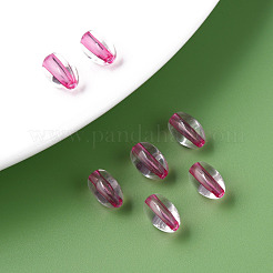 透明なアクリルビーズ  オーバル  カメリア  9.5x6mm  穴：1.5mm  約2000個/500g&nbsp;MACR-S373-134-T05