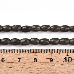 天然石パイライトビーズ連売り  ライス  5~6x4~5mm  穴：0.6mm  約63~67個/連  14.96~15.16インチ（38~38.5cm）&nbsp;G-N346-02A-01
