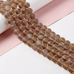 合成ムーンストーンビーズ連売り  艶消し  ラウンド  ペルー  10mm  穴：1mm  約38~40個/連  14.96''~15.16''（38~38.5センチメートル）&nbsp;G-E573-01C-07