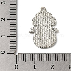 冬をテーマにした合金エナメルペンダント  プラチナ  雪だるま  24.5x17x1.7mm  穴：1.8mm&nbsp;ENAM-M002-05N-P