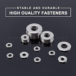 24個4スタイルの304ステンレススチールリンクリング  ドーナツ  ステンレス鋼色  6個/スタイル&nbsp;STAS-UN0021-74P