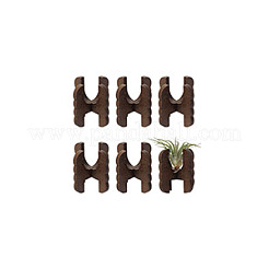 木製の植物サポート6個  植物ホルダー  ココナッツブラウン  47x47x47mm&nbsp;DIY-NB0012-76C