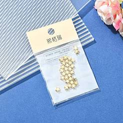 シェグレイス真鍮製スタービーズ  カドミウムフリー＆ニッケルフリー＆鉛フリー  18KGP本金メッキ  5x5.5x3mm  穴：1mm&nbsp;XGRPCU840-300G