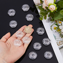 プラスチック製蛇口ハンドルボタン12個  シンクの蛇口カバー  フラットラウンド  透明  27x9.5mm  内径：19.5mm&nbsp;KY-FH0001-52