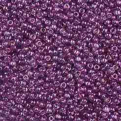 TOHOラウンドシードビーズ  日本製シードビーズ  （205)ゴールド光沢ダークアメジスト  8/0  3mm  穴：1mm  約222PCS /ボトル  10 G /ボトル&nbsp;SEED-JPTR08-0205