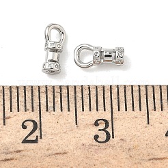 真鍮製コードエンドパーツ  コラム  長持ちメッキ  カドミウムフリー＆鉛フリー  プラチナ  7x4x2.5mm  穴：1.8mm&nbsp;KK-P342-05P