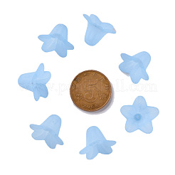 透明なアクリルビーズ  艶消し  花  ライトブルー  17.5x12mm  穴：1.5mm  約770個/500g&nbsp;PLF018-06
