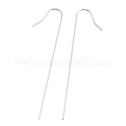 変色しにくい304ステンレススチール製ピアスフック  ステンレス鋼色  75x17mm  20ゲージ  ピン：0.8mm&nbsp;STAS-O137-28P