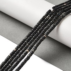染色合成インペリアルジャスパービーズ連売り  ディスク  ヒシビーズ  ブラック  3.3x2.5mm  穴：0.9mm  約153個/連  14.96''（38センチメートル）&nbsp;G-K368-A03-02