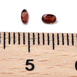 ファセットナチュラルガーネットカボション  後ろ向き  楕円形  3x2x1.5mm&nbsp;G-I295-05C-16A-01