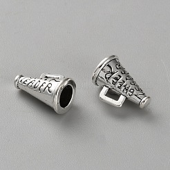チアリーディングシリーズ合金ペンダント  アンティークシルバーチャーム  トランペット  12.5x15x9mm  穴：3.5x2mm&nbsp;FIND-WH0173-004AS-03