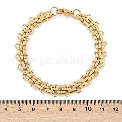 304ステンレススチールロープチェーンブレスレット女性男性用  イオンプレーティング（ip）  ゴールドカラー  8-1/2インチ（21.6cm）&nbsp;BJEW-F488-35G
