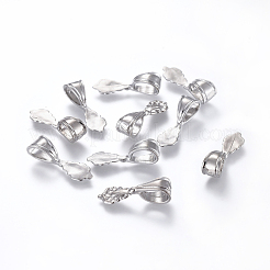 ラックメッキ真鍮グル​​ーオンフラットパッドベイル  プラチナ  21x6x7mm  穴：7x4.5mm&nbsp;KK-L102-45P