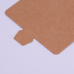 厚紙ギフト箱  PVCクリアウィンドウ付き  ギフト用の箱  正方形  キャメル  8x8x4cm&nbsp;CON-WH0074-29A-01