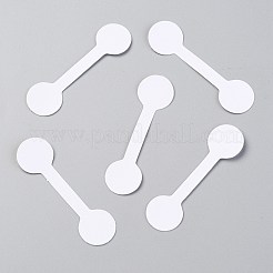 紙のアクセサリー類の表示価格ラベルカード  紙の値札  スティッキー  ラウンド  ホワイト  5x1.4x0.02cm&nbsp;X-CDIS-H004-01A