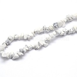 天然石ハウライトビーズ連売り  チップ  5~8x5~8mm  穴：1mm  約31.5インチ&nbsp;G-O049-B-40