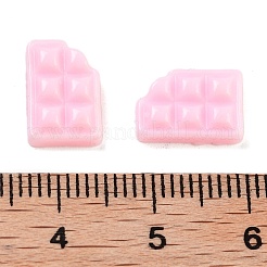 蓄光樹脂模造チョコレートデコデンカボション  暗闇で光る  ピンク  三角形  8.5x11.5x3mm&nbsp;RESI-K036-28F-05