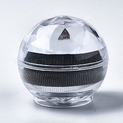 透明なプラスチックリングボックス  ジュエリーディスプレイウェディングパッケージ収納ケースオーガナイザー  ブラック  5.2x4.9cm&nbsp;OBOX-WH0011-01A