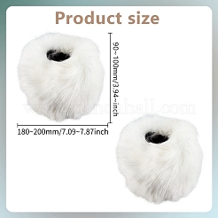 アクリル繊維オーバースリーブ  ホワイト  180~200x90~100mm&nbsp;AJEW-WH0570-05C