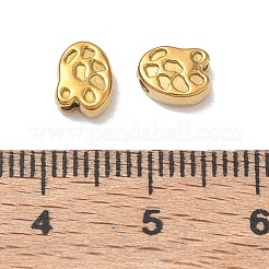 304ステンレススチールビーズ  不規則な楕円形  イオンプレーティング（ip）  18KGP本金メッキ  7x5.5x3mm  穴：1.4mm&nbsp;SA-CBA740F-40G