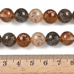 天然ハーキマーダイヤモンドビーズ連売り  ラウンド  10.5mm  穴：1mm  約36個/連  15.16''（38.5センチメートル）&nbsp;G-Z115-C01-10mm