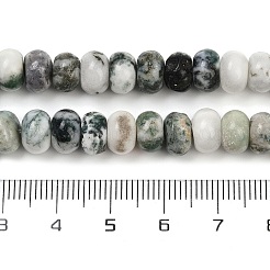 天然石ツリーアゲート瑪瑙ビーズ連売り  ロンデル  7.5~8.5x5~6mm  穴：0.7mm  約71個/連  14.88インチ（37.8cm）&nbsp;G-NH0046-C01-02