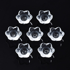 透明ガラスビーズ  花  透明  7x11.5x11.5mm  穴：1.2mm&nbsp;GLAA-Q089-002C-001