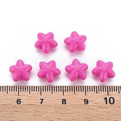 不透明なアクリルビーズ  スター  赤ミディアム紫  10x10.5x6mm  穴：1.6mm  約1690個/500g&nbsp;MACR-S373-26-A01