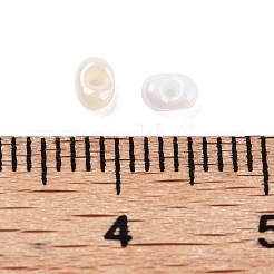ガラスビーズ  オーバル  DIYブレスレットアクセサリー  透明  4x3x2mm  穴：0.8mm&nbsp;GLAA-U003-01D