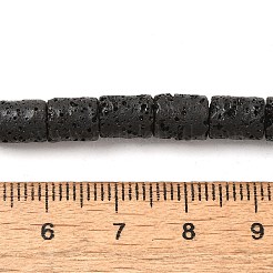 天然溶岩岩ビーズ連売り  コラム  7.5~8x6~6.5mm  穴：1mm  約49~50個/連  14.96インチ（38cm）&nbsp;G-C154-05