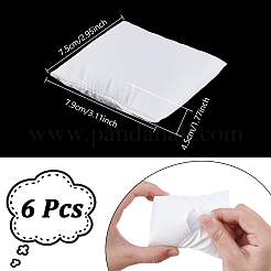 PUレザー製ジュエリーウォッチ/ブレスレットディスプレイ用クッション  ホワイト  7.9x7.5x4.5cm&nbsp;ODIS-WH0043-198B