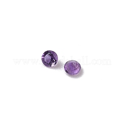 ファセット加工された天然アメジストのカボション  後ろ向き  ダイヤモンド  2x1.5mm&nbsp;G-I295-05C-18A-05