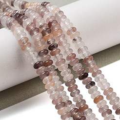 天然のバイオレットストロベリークォーツビーズの連  ロンデル  4~4.5x2~2.5mm  穴：1mm  約157~162個/連  15.16~15.55''（38.5~39.5センチメートル）&nbsp;G-K343-C19-01