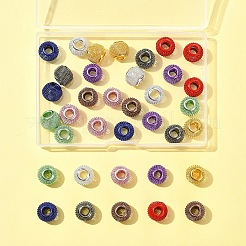 36色電気泳動鉄ビーズ9個  ラウンド  ミックスカラー  10x13x13mm  穴：5mm  4個/カラー&nbsp;FIND-FS0004-07