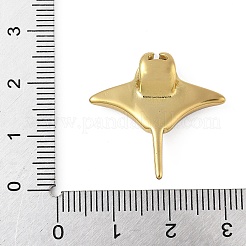 304ステンレススチールエナメルペンダント  マンタ チャーム  ゴールドカラー  24x24.5x6.5mm  穴：5.5x3.5mm&nbsp;STAS-P408-18G