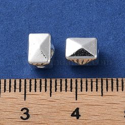 合金ビーズ  長持ちメッキ  直方体の  銀  6.5x5.5x5.5mm  穴：1.5mm&nbsp;PALLOY-F309-12S
