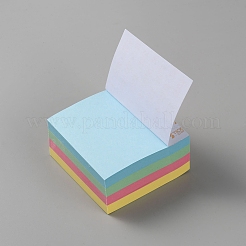 400色紙付箋パッド4枚  防水メモ帳  オフィス＆スクール用品  正方形  カラフル  75x75x36mm  100枚/色&nbsp;DIY-WH0453-99
