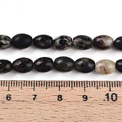 天然な黒雲母ビーズ連売り  ライス  7~8.5x6~6.5mm  穴：0.8mm  約46~48個/連  14.96~15.35インチ（38~39cm）&nbsp;G-N346-02B-02