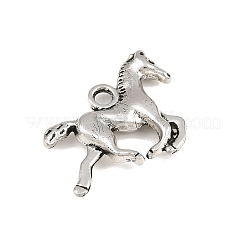 合金のチベット風チャーム  馬のチャーム  アンティークシルバー  14.5x18x3mm  穴：1.9mm&nbsp;AL-CBA27B9-06AS