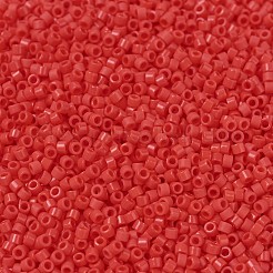MIYUKIデリカビーズ  シリンダー  日本製シードビーズ  11/0  （db0727)不透明な朱色の赤  1.3x1.6mm  穴：0.8mm  約2000PCS /ボトル  10 G /ボトル&nbsp;SEED-JP0008-DB0727