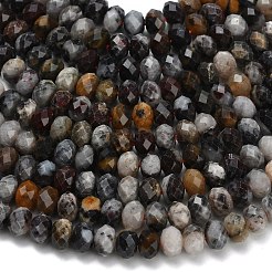 天然石ビーズ連売り  多面カット  ロンデル  8x5.5mm  穴：1.2mm  約69個/連  15.16''（38.5センチメートル）&nbsp;G-Z111-A34