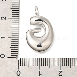 ラックメッキ真鍮チャーム  カドミウムフリー＆鉛フリー  文字a~zのチャーム  文字g  23x13.5x5mm  穴：3mm&nbsp;KK-I722-01P-G