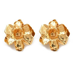 合金スタンドピアス  花  ゴールドカラー  63.5x57.5mm&nbsp;EJEW-D300-02G-06