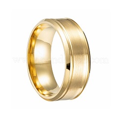 男性用ステンレス指輪201個  ゴールドカラー  8mm  usサイズ6（16.5mm）&nbsp;WG1765E-12