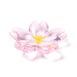 桜ガラス食器トレー  デスクトップの装飾  箸用ペンホルダー  パールピンク  40x38x10mm&nbsp;DJEW-B004-01
