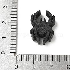 ハロウィーンの木製ビーズ  クモ  ブラック  19.5x14.5x6mm  穴：2mm&nbsp;WD-CBA29C7-01B